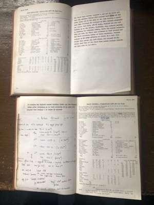 Volume 3 - pre print Test Match Wisden; Bill Frindell; 1974; SCM.002958