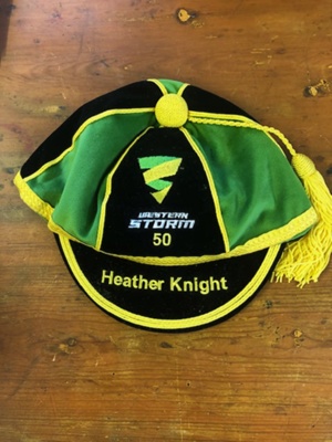 Western Storm - Heather Knight 50 appearances cap; Western Storm;  2019; SCM.003026