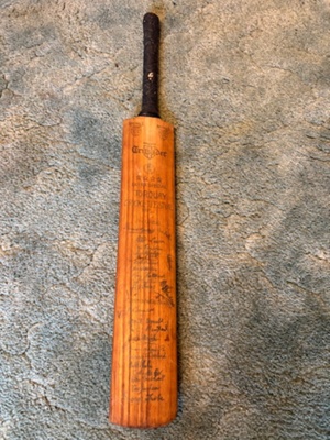 Autographed bat - England v Commonwealth - Torquay 1956; Gray Nicholls; 1956; SCM.003119