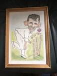 Framed, colour Caricature of Andy Caddick; Unknown Artist; 2008; SCM.003033