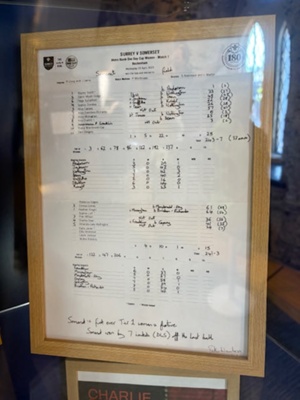 Scorecard Somerset Women v Surrey (first professional match); 2025; SCM.003085