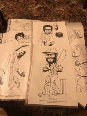 Set of 12 caricatures.; Mick Hollingsworth (Mick); 1983; SCM.003027