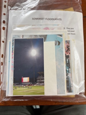 Set of photographs showing the installation of the SCCC Floodlights; Somerset CCC;  2019; SCM.003103