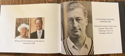 Tribute book to Colin Atkinson; Somerset Cricket Museum; 199x; B767007901; SCM.003058