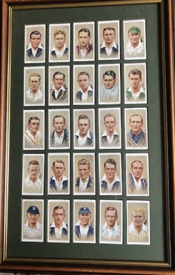 Framed Collection of cigarette cards; 1934; SCM.003056