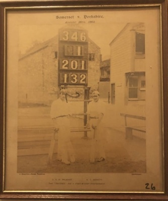 Framed Photograph Somerset v Yorkshire 1892; Chaffin Photography; 1892; SCM.003009
