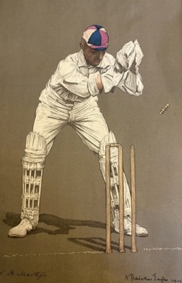 Vanity Fair print - H.Martyn (Somerset wicketkeeper); Unknown Artist; 19xx; SCM.003116