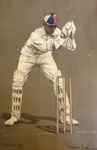 Vanity Fair print - H.Martyn (Somerset wicketkeeper); Unknown Artist; 19xx; SCM.003116