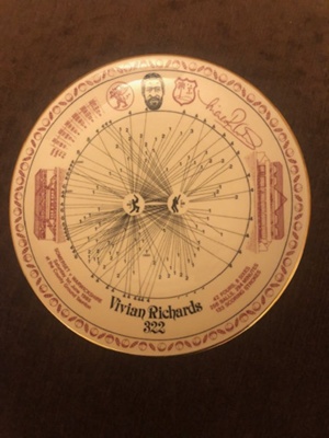 Plate - Viv Richards 322 v Warwickshire (188/200); Elizabethan; 01.06.1985; SCM.002991
