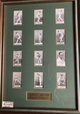 Framed Collection of cigarette cards; 1926; SCM.003055
