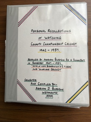 Adrian Burton folder - County Championship 1942-1957; Adrian Burton; 2010; SCM.003159