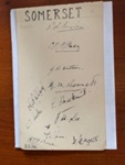 Autograph set Somerset May 1934; 1962; SCM.003111
