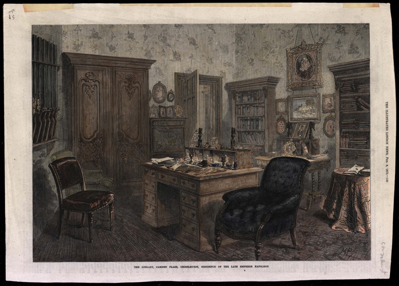 Napoleon lll's study at Camden Place; The Illustrated London News; January 1873; CPPHO025
