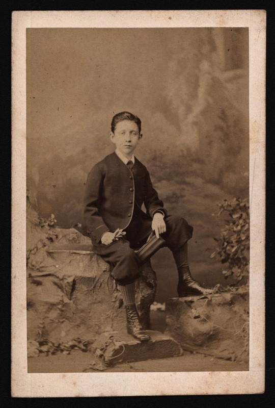 Prince Imperial posed against a country scene; Unknown; 1865+; CPPHO007
