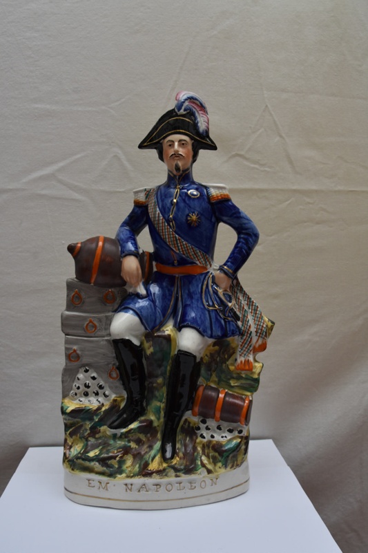 Napoleon lll Staffordshire flatback - highly coloured; CPPOT003