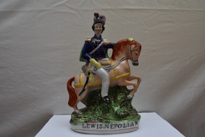 Louis Napoleon Staffordshire flatback - equestrian; CPPOT005
