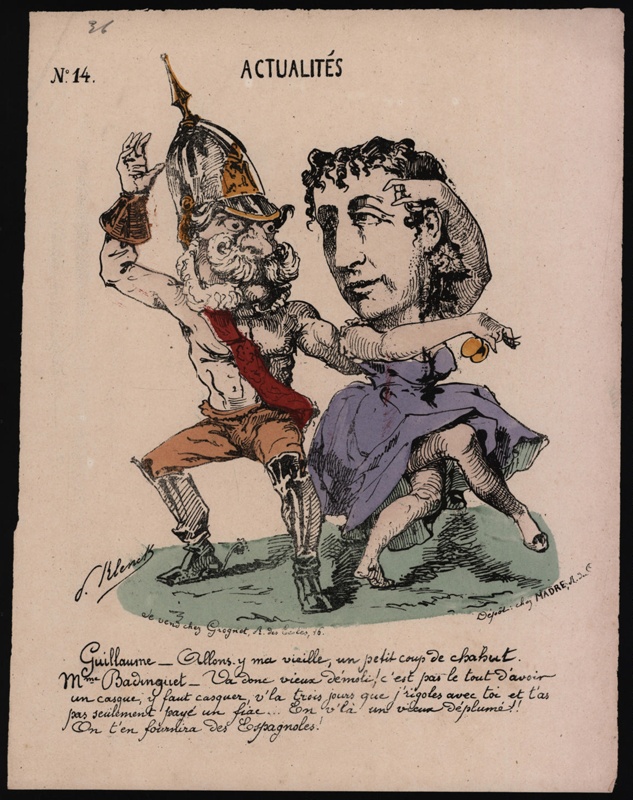 Wilhelm and Eugenie dance the flamenco; Paul Klenck; 1870-1871; CPCAR053