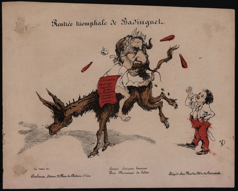 Triumphant return of Badinguet; Charles Le Frondat; Februaury 1871; CPCAR051
