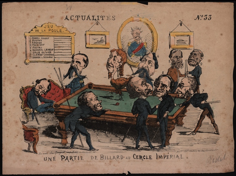Imperial billiards party; Attributed to Paul Hadol; 1870; CPCAR015