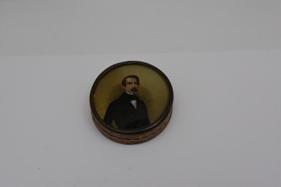 Prince President Louis Napoleon on lid of a box; CPTRI015