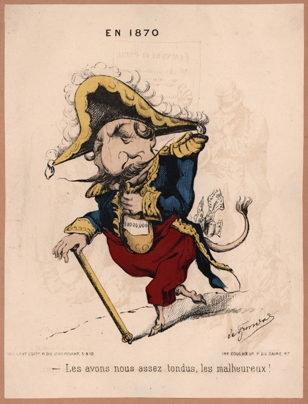 Napoleon lll fleecing France; Albert Charles De Frondat; 1870; CPCAR033