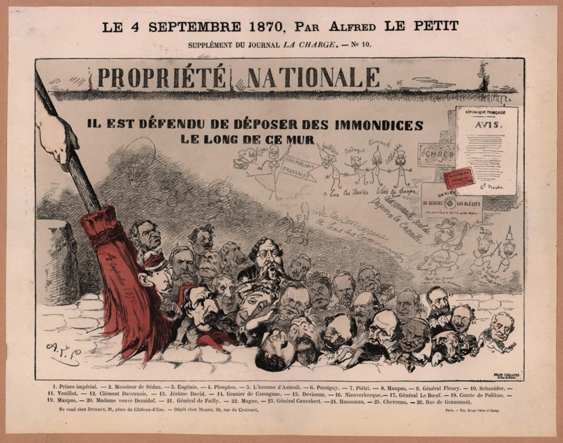 Key players swept away on September 4th 1870; Alfred le Petit; September 1870; CPCAR019