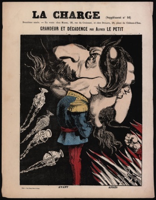 Napoleon lll Before and After; Alfred le Petit;  1870 -1871; CPCAR029