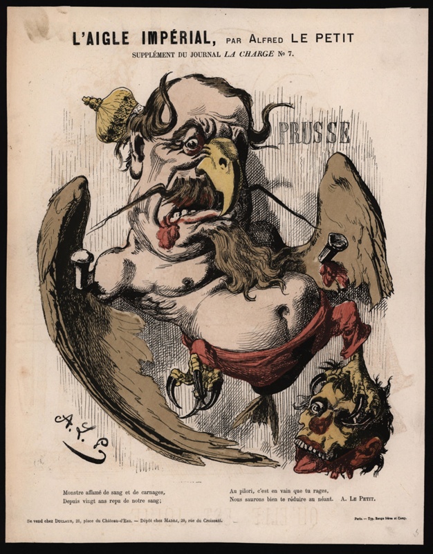 Napoleon lll as the Imperial Eagle; Alfred le Petit;  1870 -1871; CPCAR028