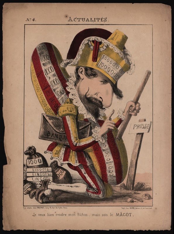 Napoleon lll gives up the baton and keeps the money; Unknown;  1870 -1871; CPCAR034