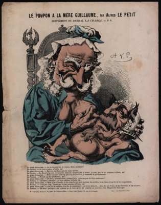 Kaiser as a wet nurse to Napoleon lll; Alfred le Petit; 1870-1871; CPCAR018