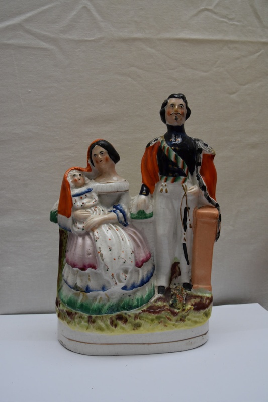 Napoleon lll, Empress Eugenie and the Prince Imperial:   Staffordshire flatback; CPPOT013
