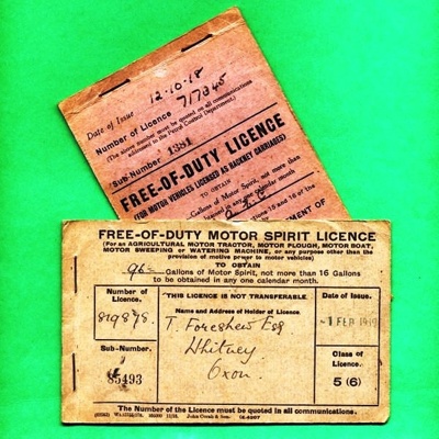 Two World War I petrol rationing coupons. ; 20th Century ; WIT:1561 | eHive