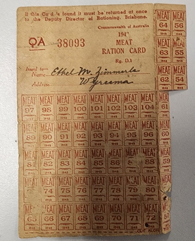 Meat Ration Meat Ration Card; 1948; 4973 | eHive