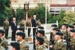 The official party watching the Papakura Military Regiment marching by, outside the Prospect of Howick during the "Freedom of Howick" c1990 organised by Morrin Cooper and Russ Rice. ; c1990; P2022.74.05