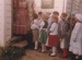 Children lining up to enter Ararimu School. A teacher is at the door. ; 29 July 1984; P2020.21.06