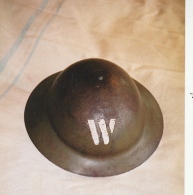 A Howick EPS Warden's helmet; c1940; P2022.63.04