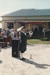 Ron Fryer as Howick Town crier at the opening of White's Homestead in Howick Historical Village. ; Kendall, Shirley; 16 March 1997; P2021.75.04