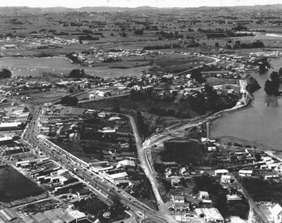 Aerial view of Panmure, c1955; Whites Aviation (probably); c1955; 2017.294.34