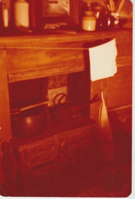 The interior of Sergeant Barry's cottage in the Garden of Memories.; La Roche, Alan; 1/08/1978; 2019.097.04
