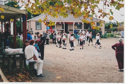 Morris dancers at Howick Historical Village.; c1995; 2019.133.06