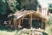 Hemi Pepene's whare (cottage) at the Howick Historical Village, showing the raupo roof partly covered with iron.; La Roche, Alan; December 2000; P2020.96.05