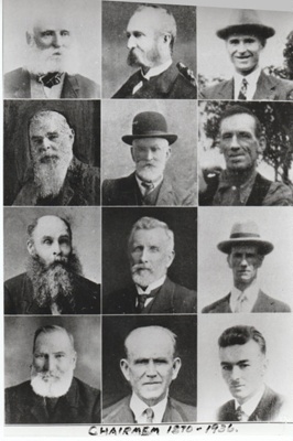 Chairmen of Pakuranga School Committees, 1870-1936, all  named.; 1936; 2019.036.01