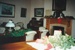 Puhinui living room decorated for Christmas at Howick Historical Village, December 2000.; La Roche, Alan; 2 December 2000; P2022.05.04