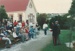 Alan la Roche and Keith Cathie addressing the crowd at the opening of the Dame School in  Howick Historical Village. ; 6 May 1990; P2021.62.03