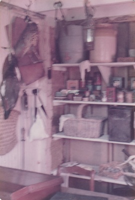 The interior of White's Store, showing the produce foe sale.; April 1983; P2020.86.05