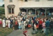 140th Fencible Reunion showing descendants outside Puhinui after the Church Service.; 25 October 1987; P2021.155.06