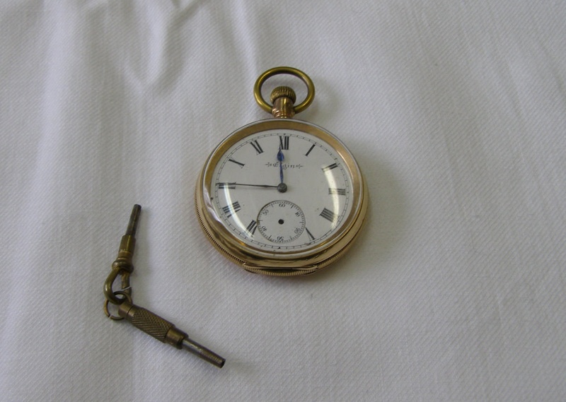 Elgin pocket watch on sale keystone watch case