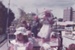 Howick Historical Society members on a float called Historic Howick Fencible Settleement 1847 in the Fiesta 85 parade. The float organised by the H.H.S. and the Lions Club.; Moultree, David; 16 March 1985; P2022.40.04