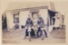 Les and Herb Allen and their mother outside the cottage in Allenby Road, Panmure c1935.; c1935; P2021.50.01