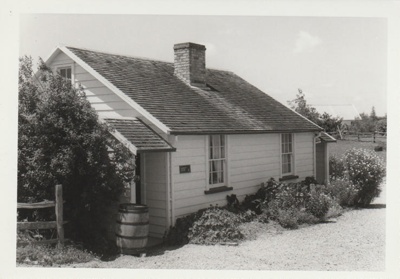 Briody-McDaniel's cottage, previously McDermott's, at the Howick Historical Village.; October 1983; P2020.99.02